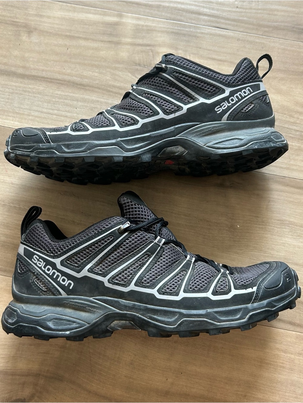 Salomon X-Ultra Prime Mens Size 10 Black Mountain Trail Running Hiking Shoes
